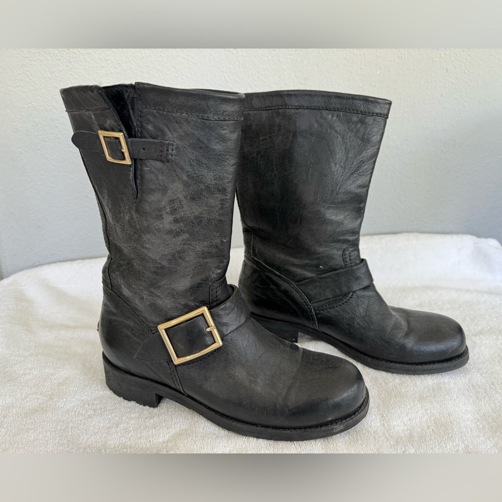Leather boots